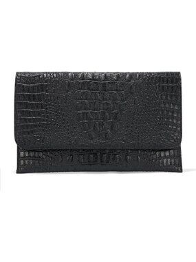 Elegant Crocodile Pattern Evening Clutch Wristlet Wallet for Women - Formal
